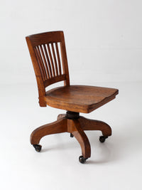 antique Arts & Crafts Mission oak office chair