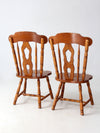 vintage splat-back dining chairs pair