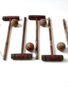 mid century croquet set lawn game