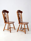 vintage splat-back dining chairs pair