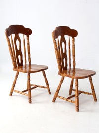 vintage splat-back dining chairs pair