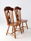 vintage splat-back dining chairs pair