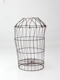 antique wire gathering basket