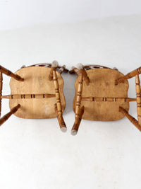 vintage splat-back dining chairs pair