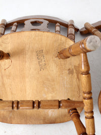 vintage splat-back dining chairs pair