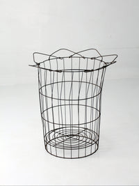 antique wire gathering basket