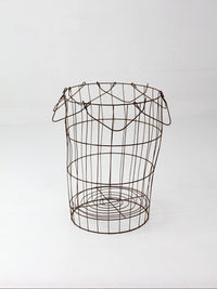 antique wire gathering basket