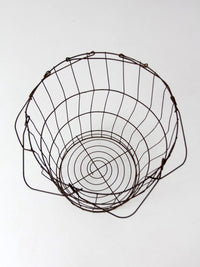 antique wire gathering basket