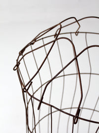 antique wire gathering basket