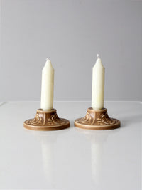 pair of antique Rookwood Pottery candlestick holders