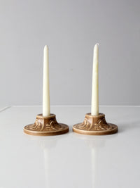 pair of antique Rookwood Pottery candlestick holders