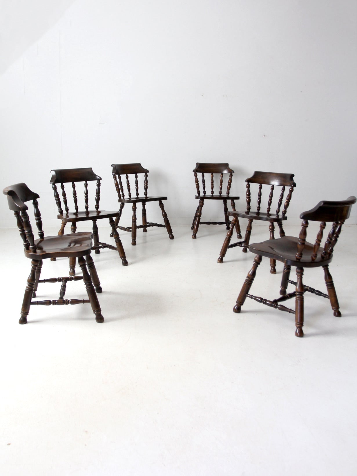 vintage Colonial Revival dining chairs set of 6