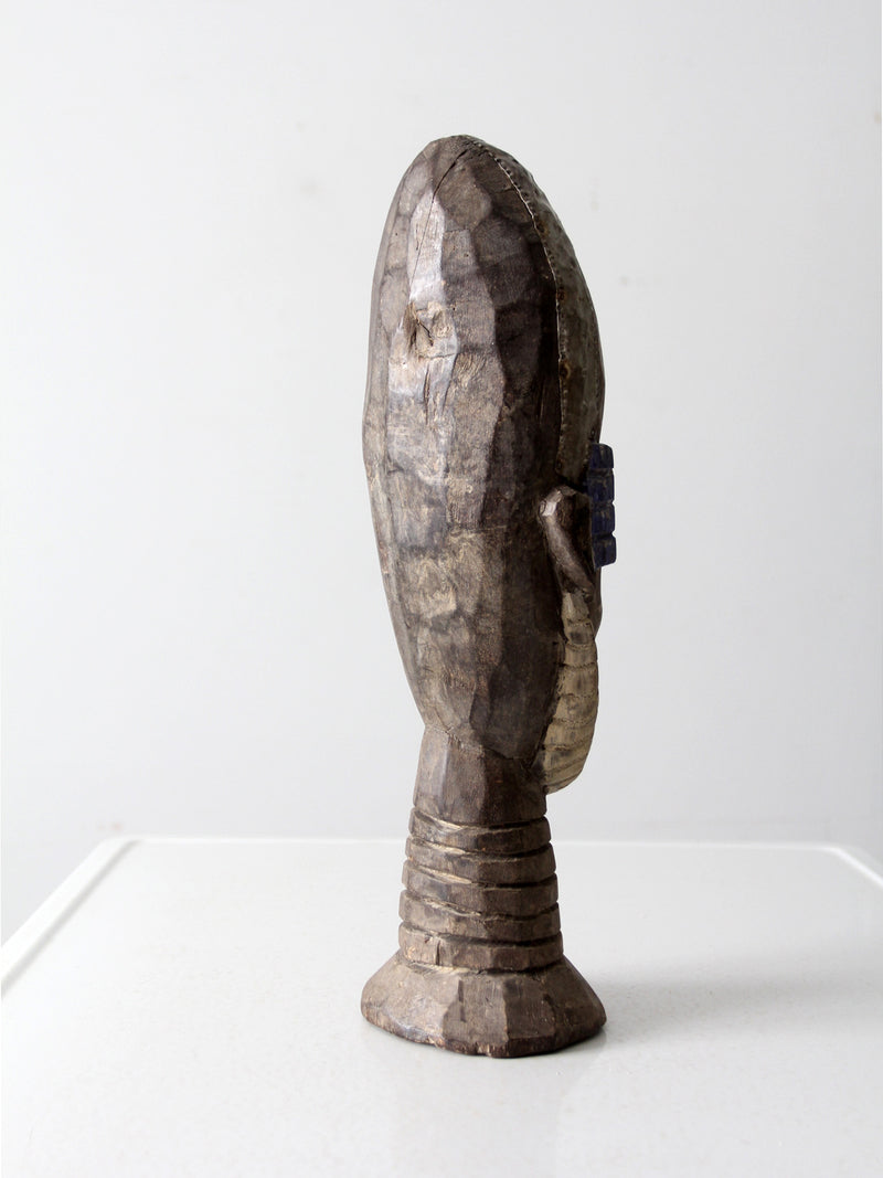 vintage African tribal art wood carving