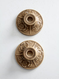 pair of antique Rookwood Pottery candlestick holders