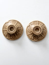 pair of antique Rookwood Pottery candlestick holders