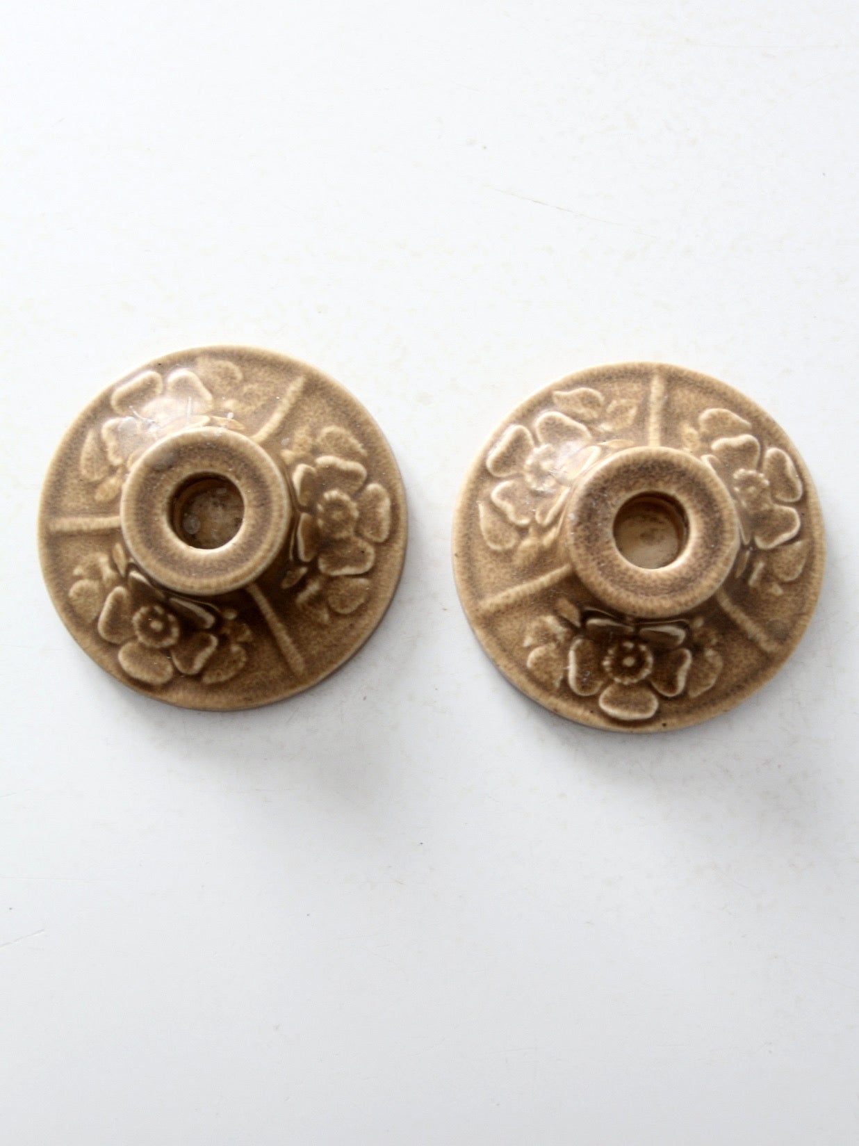 pair of antique Rookwood Pottery candlestick holders