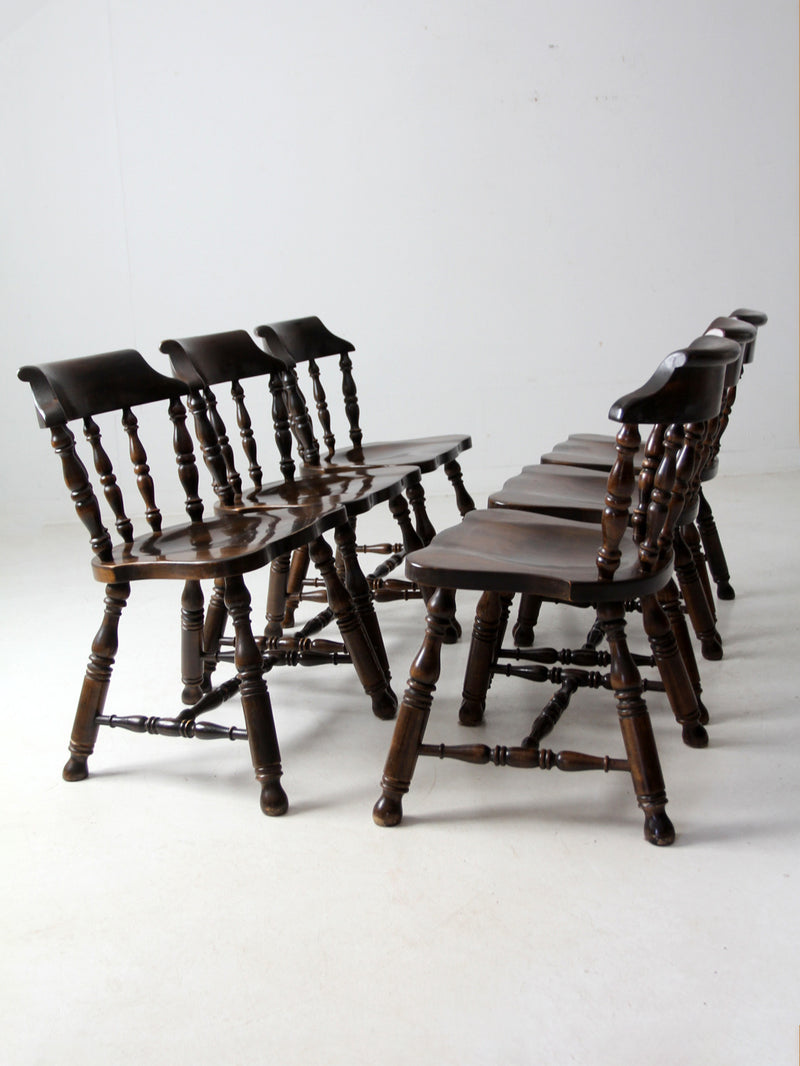 vintage Colonial Revival dining chairs set of 6
