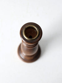 vintage turned wood candlestick holder