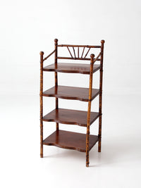 antique bamboo etagere shelf