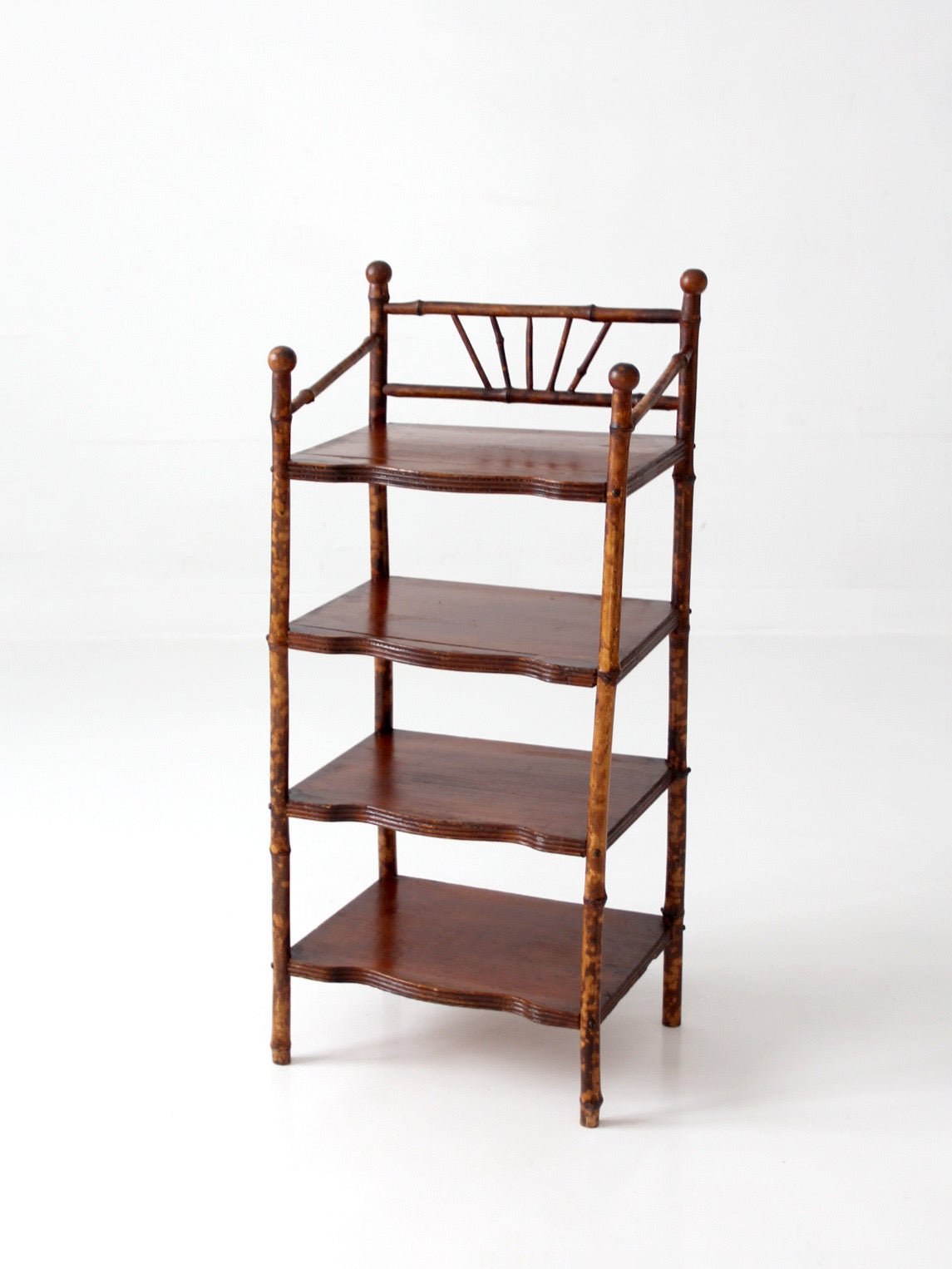 antique bamboo etagere shelf