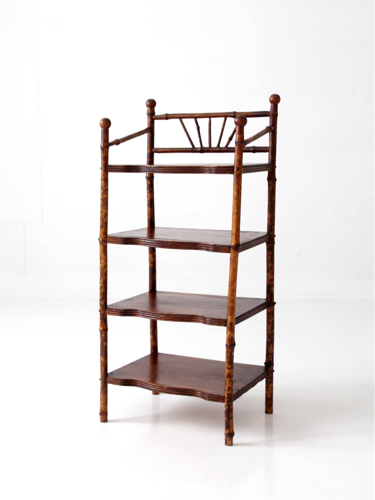 antique bamboo etagere shelf