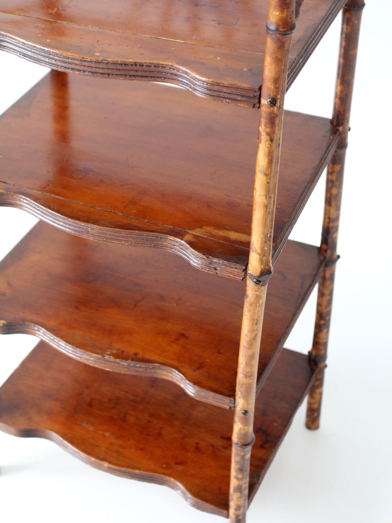 antique bamboo etagere shelf