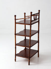 antique bamboo etagere shelf