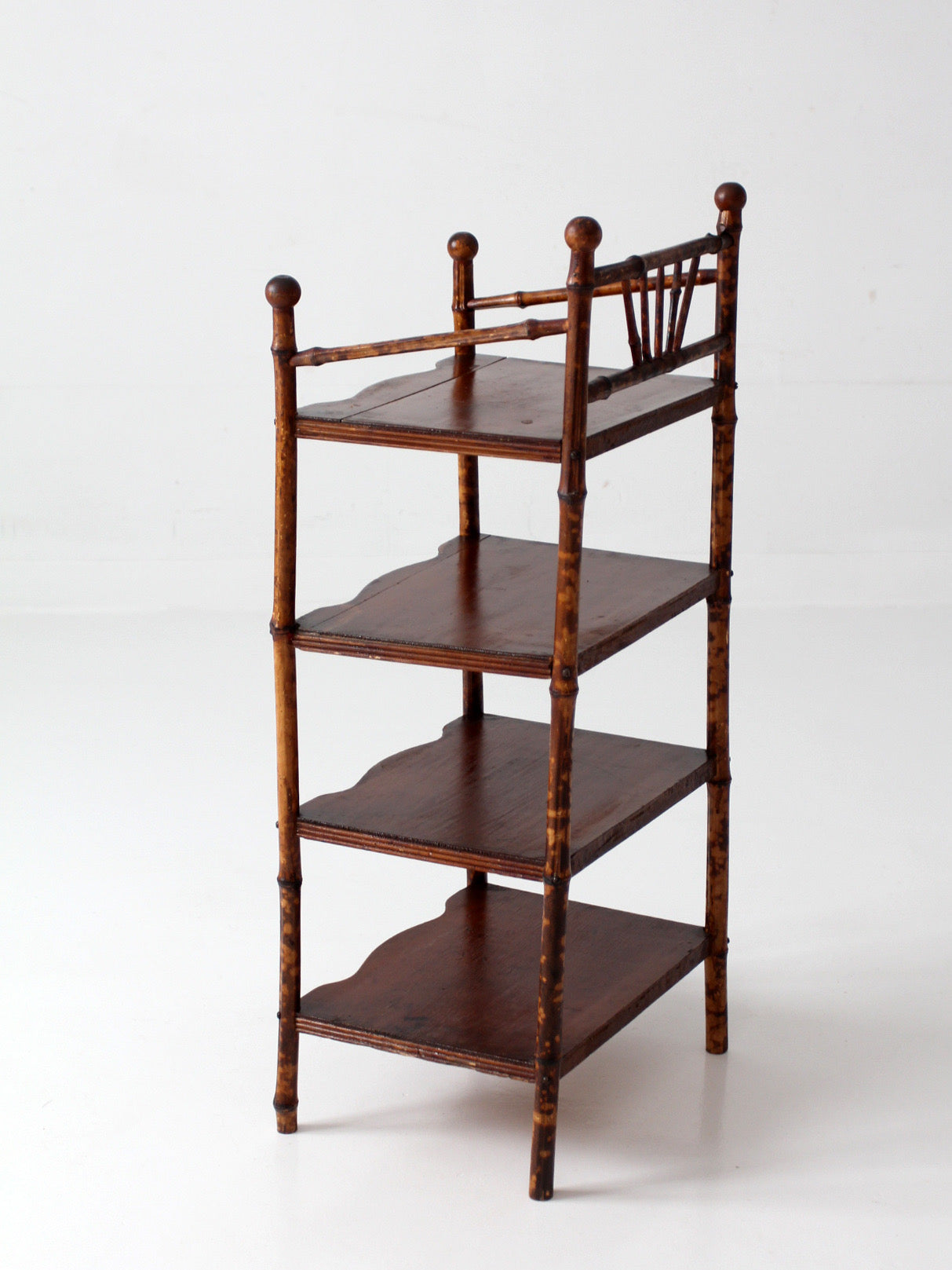 antique bamboo etagere shelf