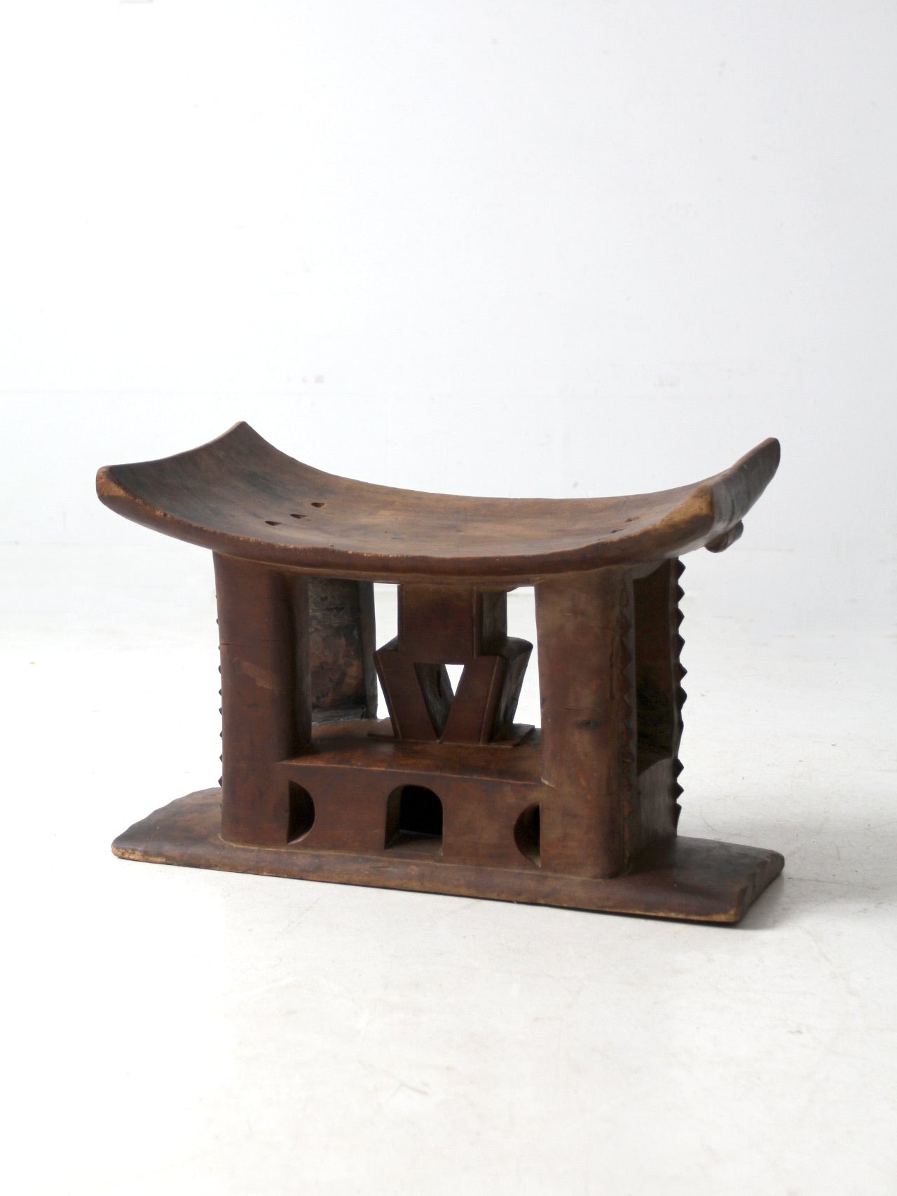 antique Ashanti hand-carved stool