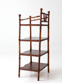 antique bamboo etagere shelf