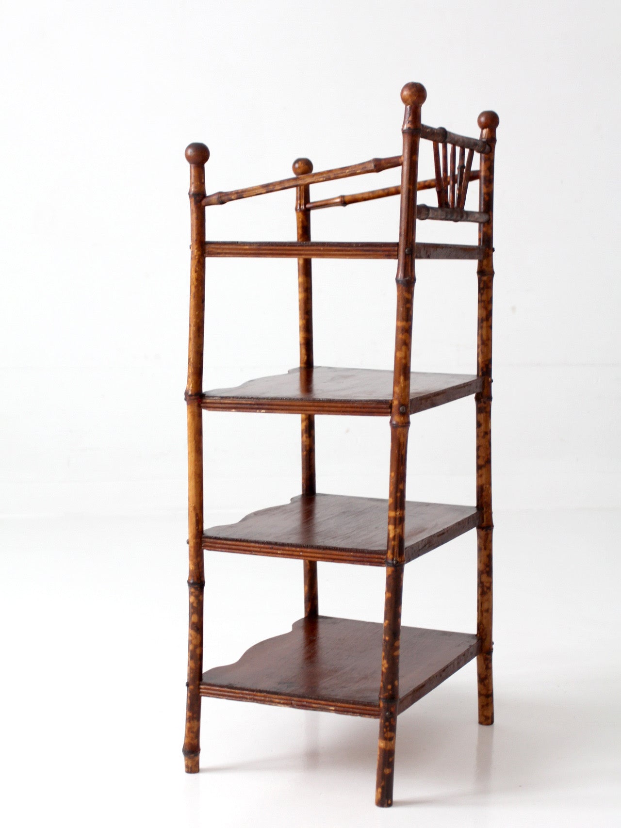 antique bamboo etagere shelf