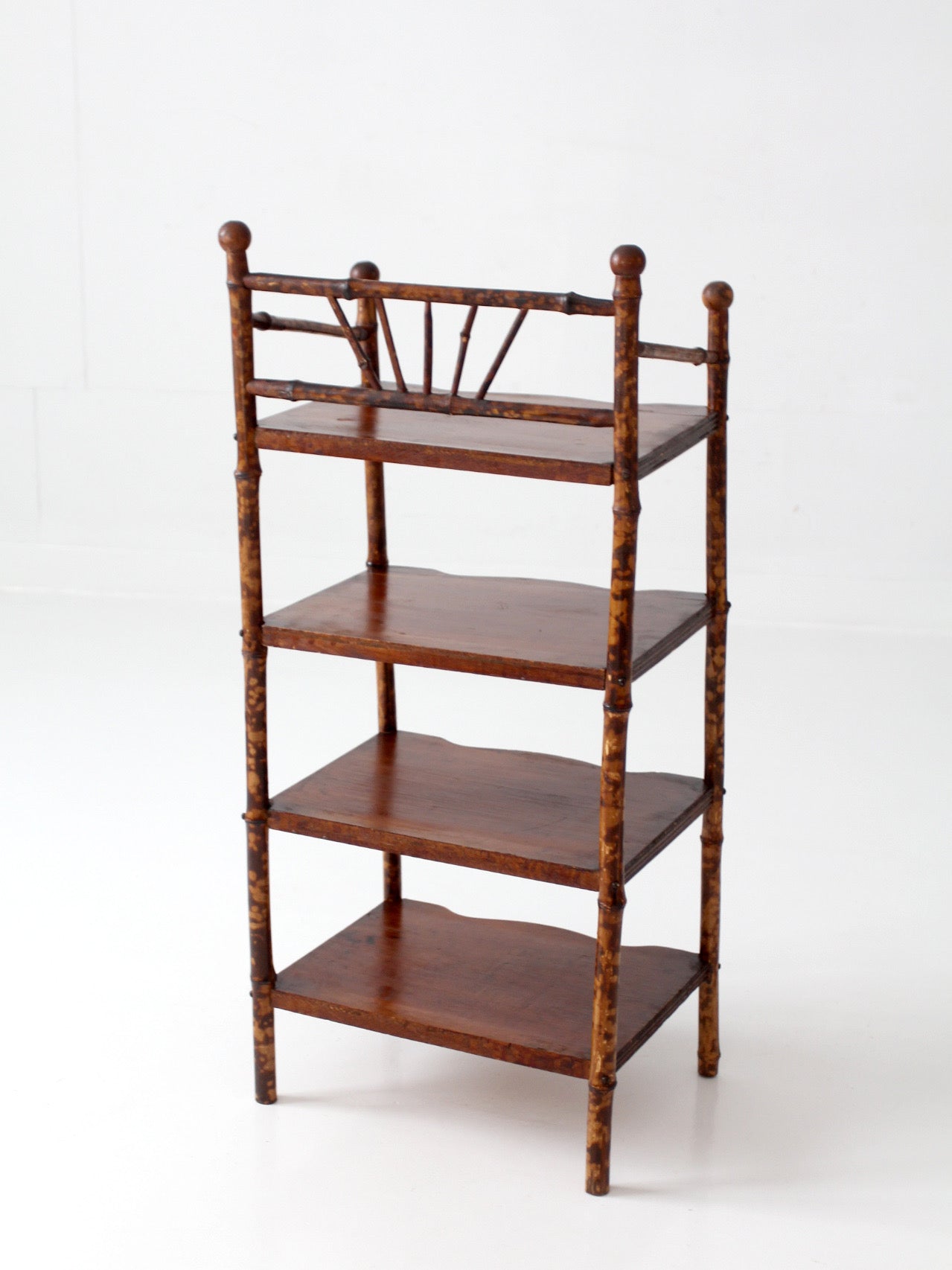 antique bamboo etagere shelf