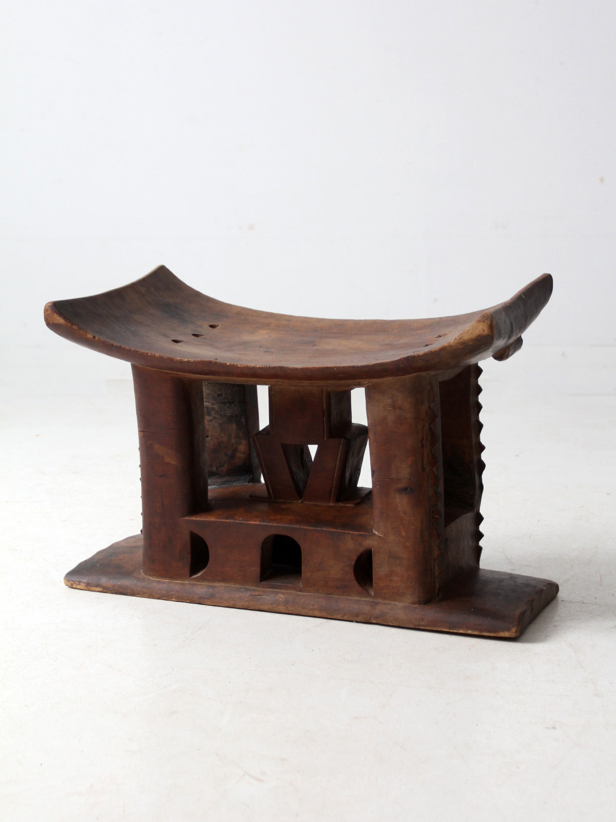 antique Ashanti hand-carved stool