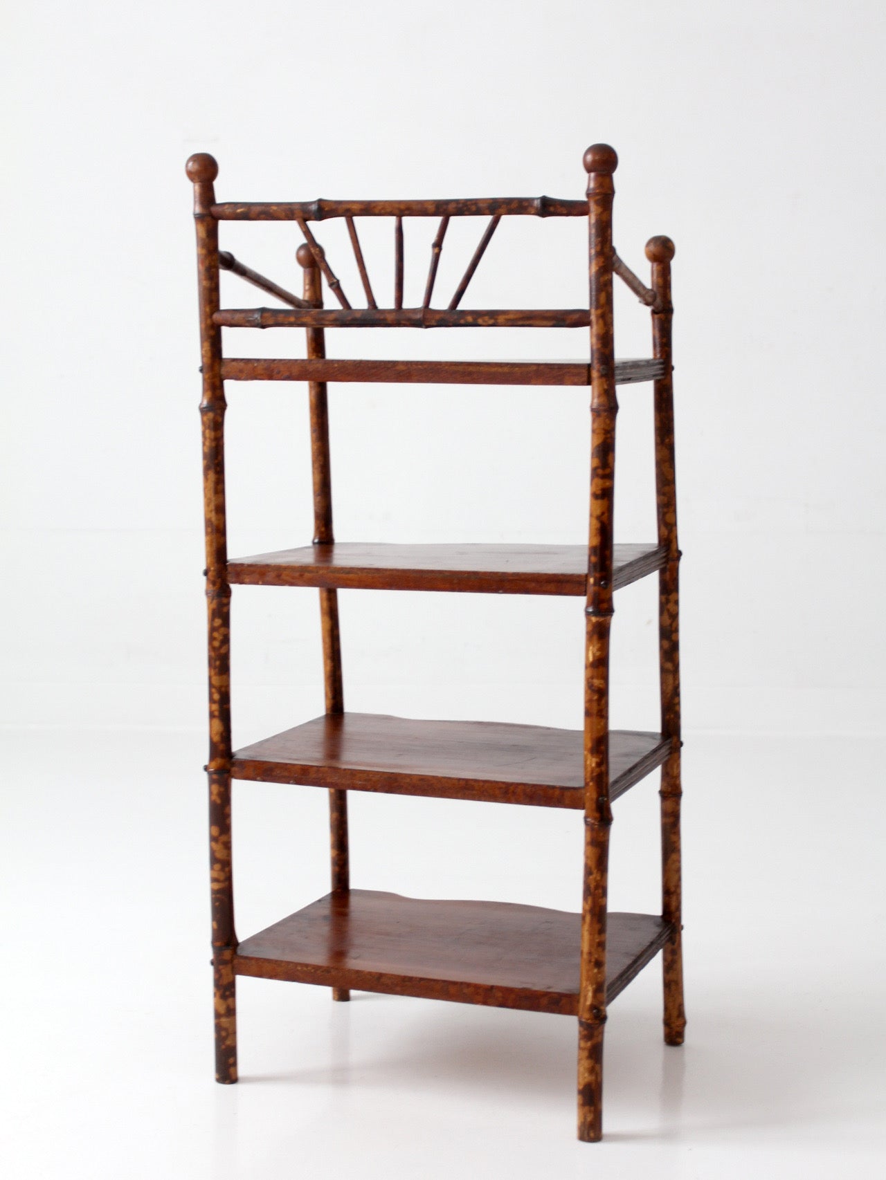 antique bamboo etagere shelf