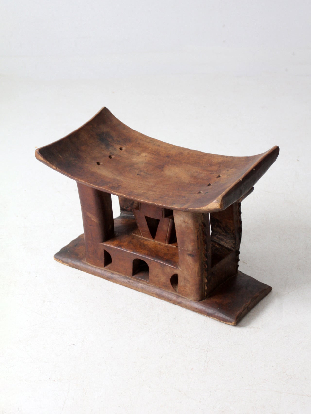 antique Ashanti hand-carved stool