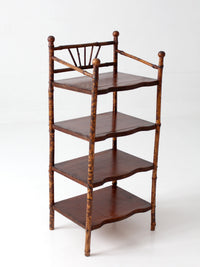 antique bamboo etagere shelf
