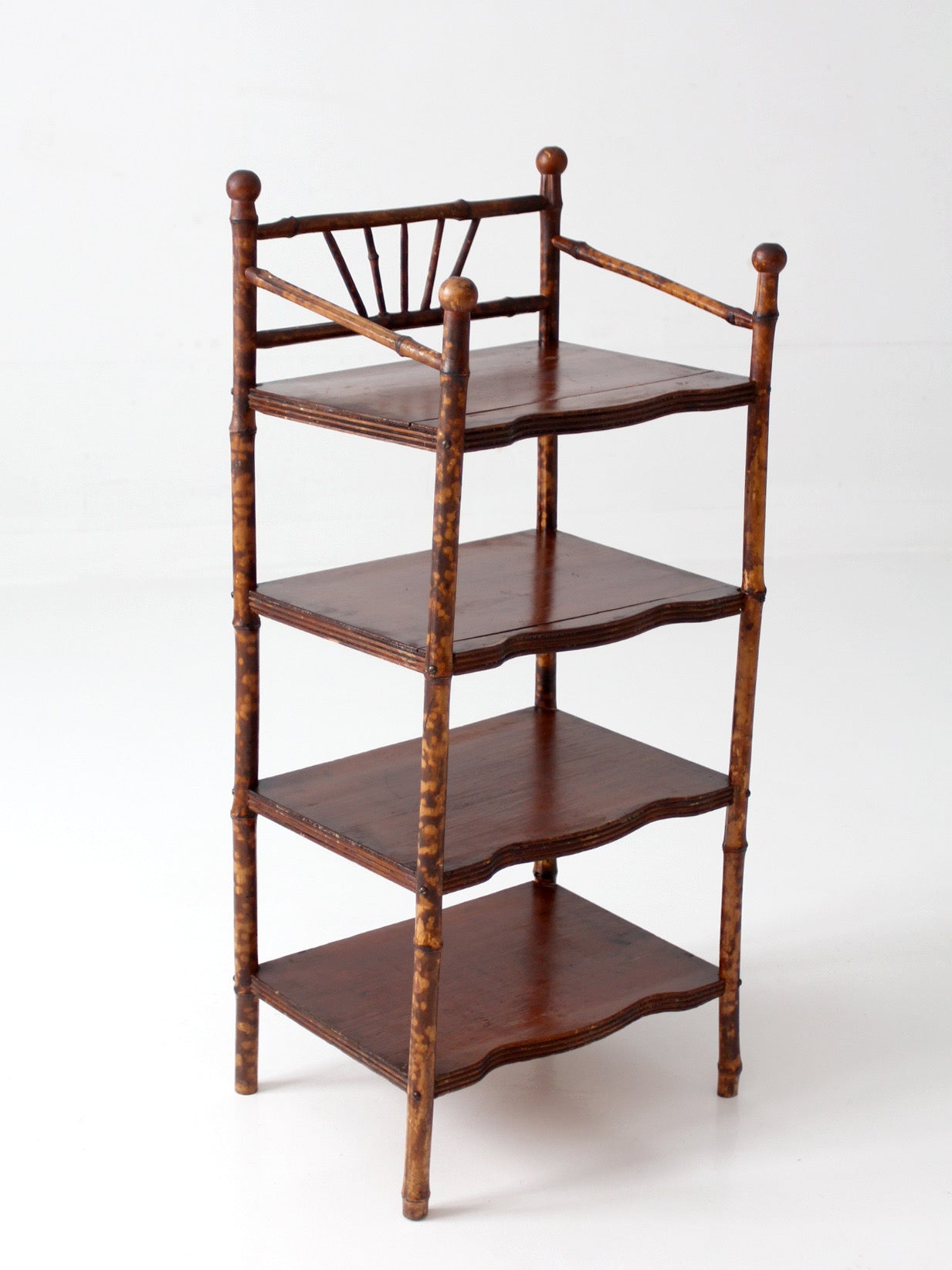 antique bamboo etagere shelf