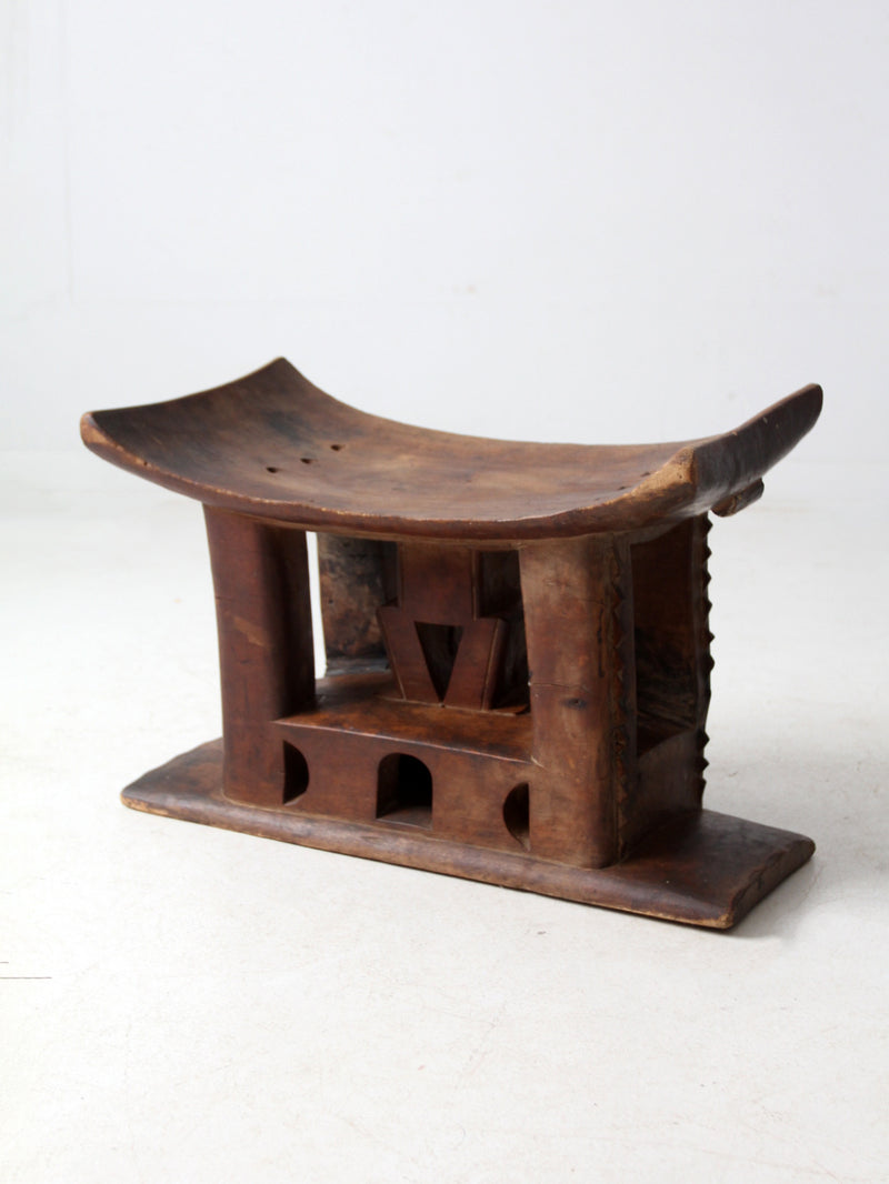 antique Ashanti hand-carved stool