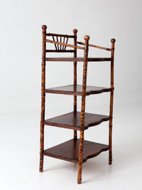 antique bamboo etagere shelf
