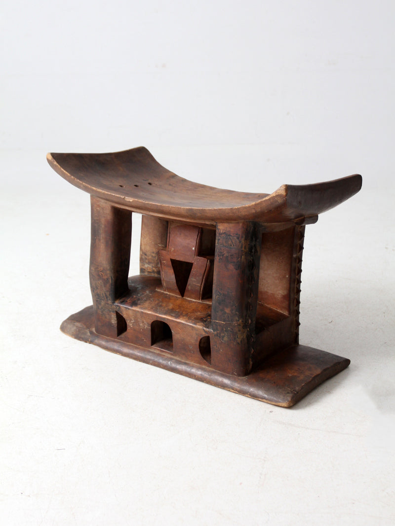 antique Ashanti hand-carved stool