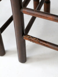 antique ladder back chairs with rush seat set of 3