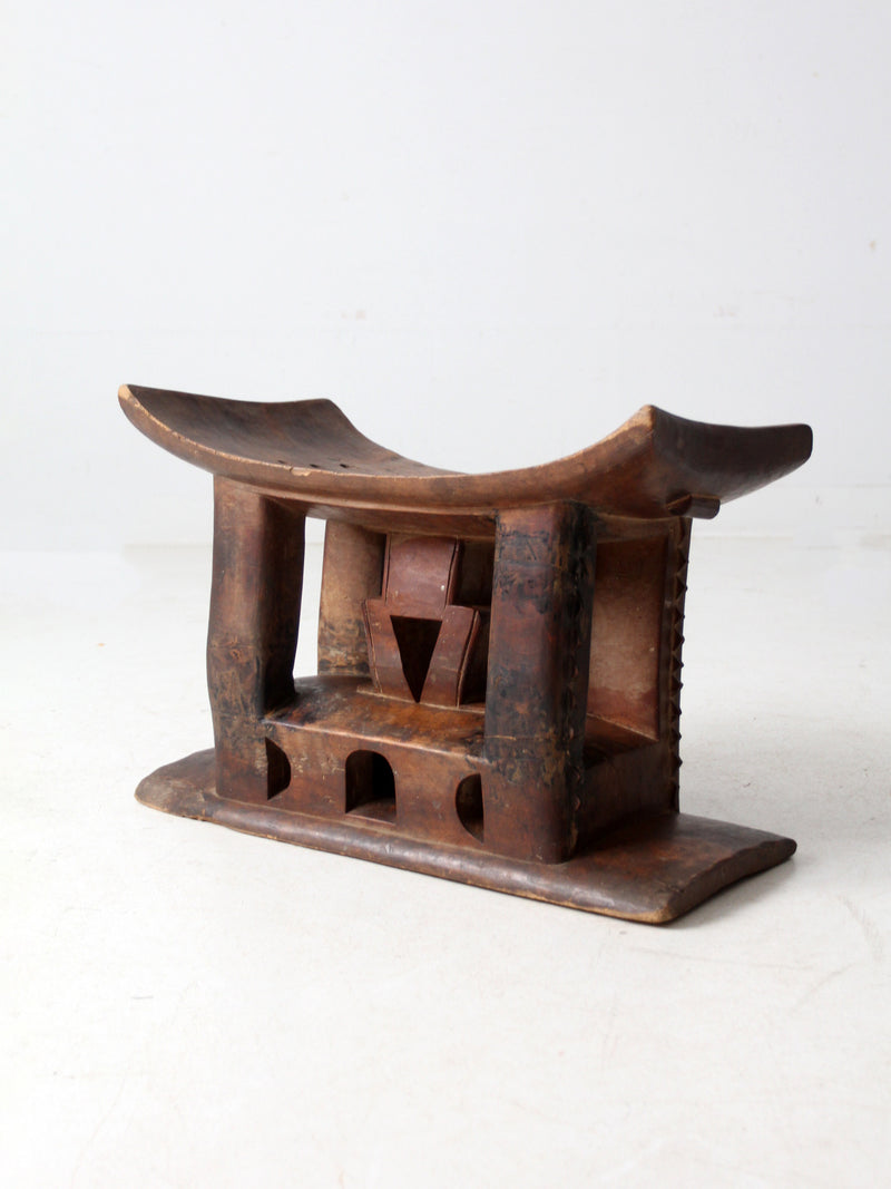 antique Ashanti hand-carved stool