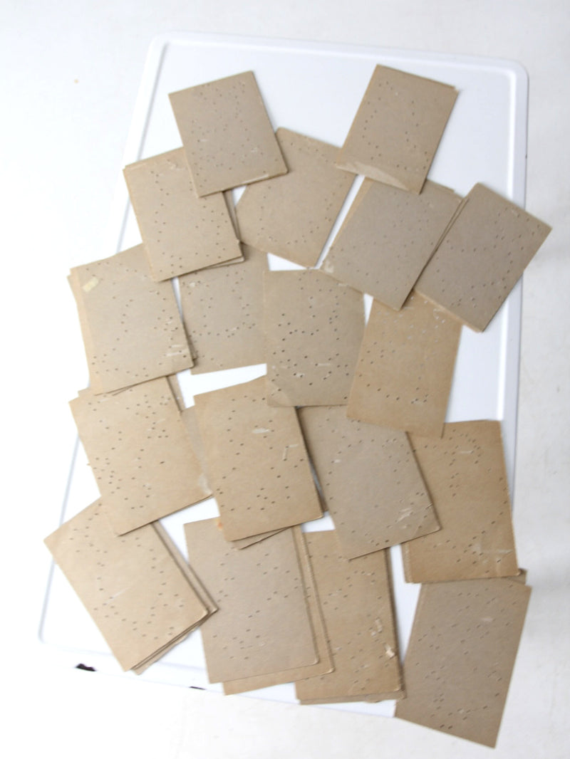 mid-century children's lacing cards set