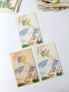 mid-century children's lacing cards set