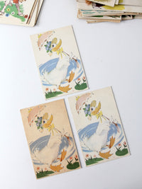 mid-century children's lacing cards set