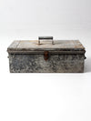 antique galvanized metal tool box