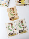 mid-century children's lacing cards set