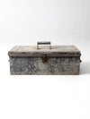 antique galvanized metal tool box