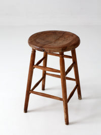 antique primitive wood stool