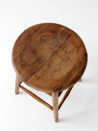 antique primitive wood stool